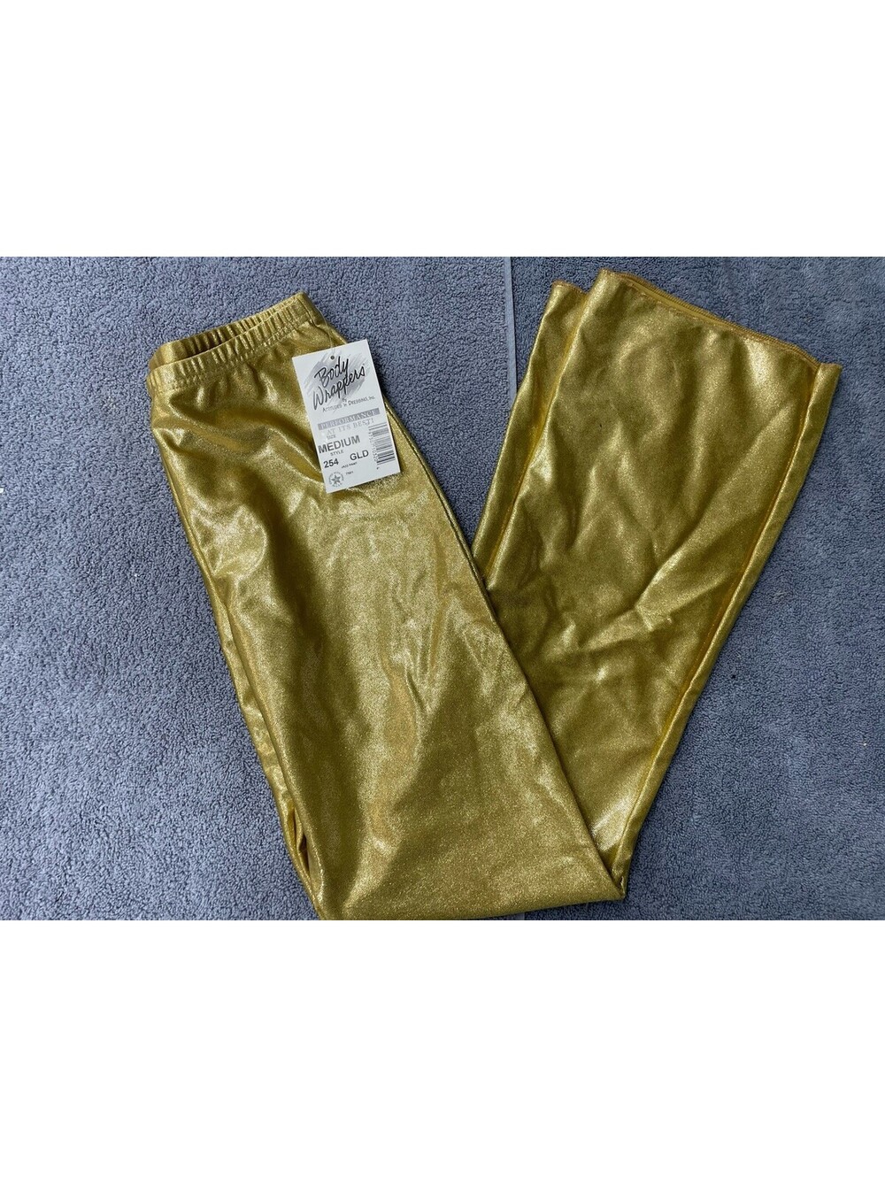 Body Wrappers Gold Leggings/jazz Pant Size Medium